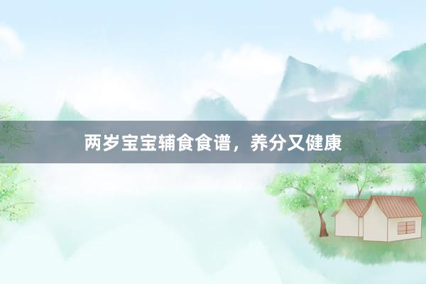 两岁宝宝辅食食谱，养分又健康